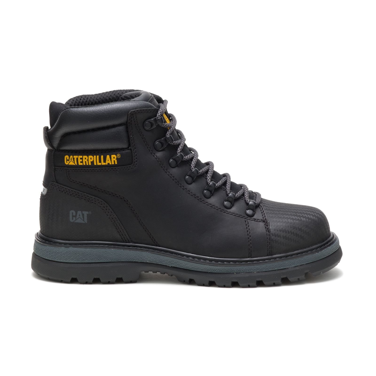 Men's Caterpillar Foxfield Steel Toe Work Boots Black Ireland TBYU16807